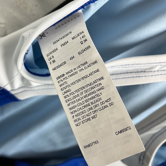 NIKE SWIM COLOR LOCK RACER ONE PIECE SWIM SUIT WOMENS SIZE 4 - Picture 7 of 7